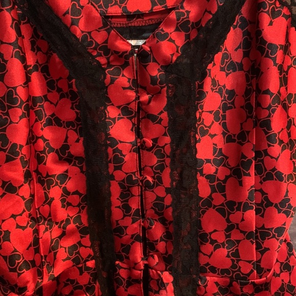 Vintage ♥️Victoria Secret red heart babydoll M - Picture 8 of 9